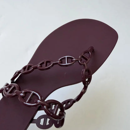 Women’s Summer Round-Toe Flip Flops - Comfortable Casual Vacation Sandals