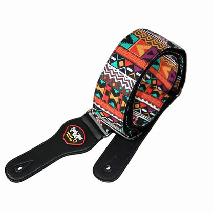 High-Quality Cotton Guitar Strap – Adjustable Length, 6.2cm Wide for Acoustic Guitar & Electric Bass