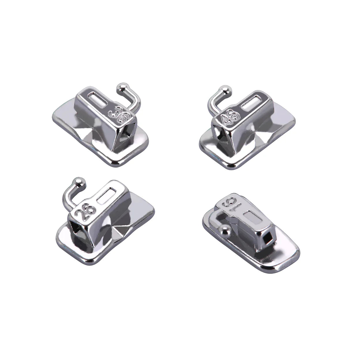 AZDENT 5 Boxes Dental Brackets – Passive Self-Ligating Orthodontic Braces with MIM Monoblock & Buccal Tubes, MBT/Roth 0.022, 345 Hooks