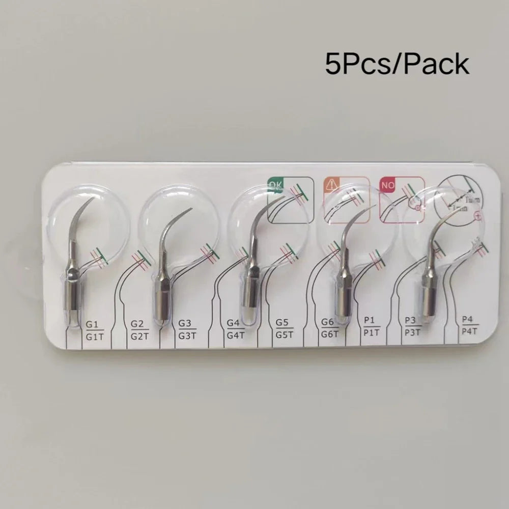 5PCS Dental Scaler Tips for EMS Woodpecker Ultrasonic Scaler Handpiece – Scaling Tips