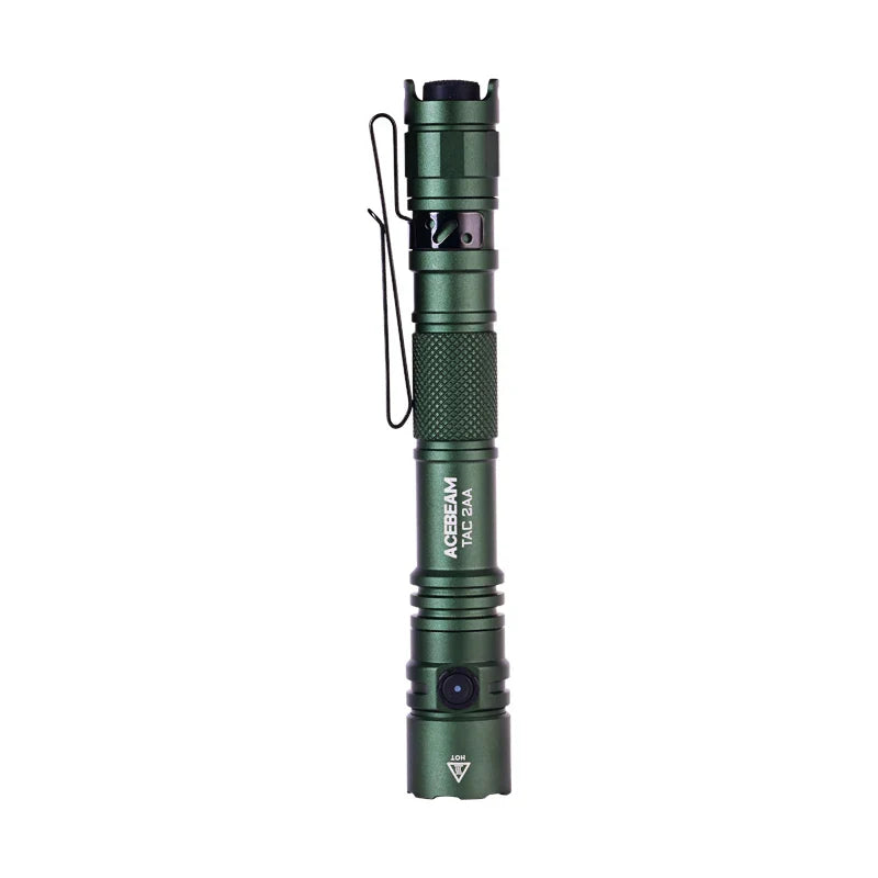 ACEBEAM TAC 2AA LED Flashlight — 1600 Lumen Portable EDC Torch, 181m Beam, USB-C Rechargeable with Dual Buttons