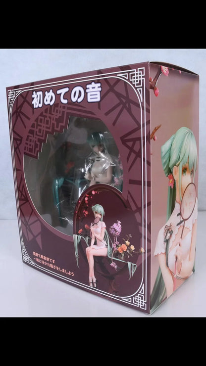 25cm Hatsune Miku Cheongsam Figure – 1/7 Scale Beautiful Girl Model Collectible Desktop Ornament Toy Gift