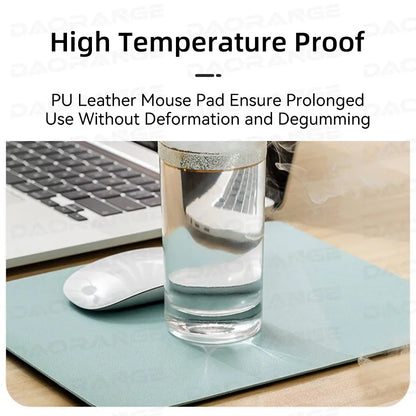 Creative Anti-Slip Leather Mouse Pad – Stylish Gaming & Office Desk Mat for Laptop, PC & MacBook