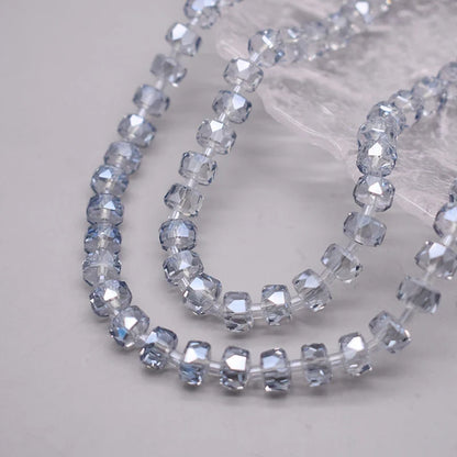 8mm Crystal Glass Beads Set - 30PCS Color Wheel Faceted Round Loose Beads for DIY Jewelry Making & Bracelets