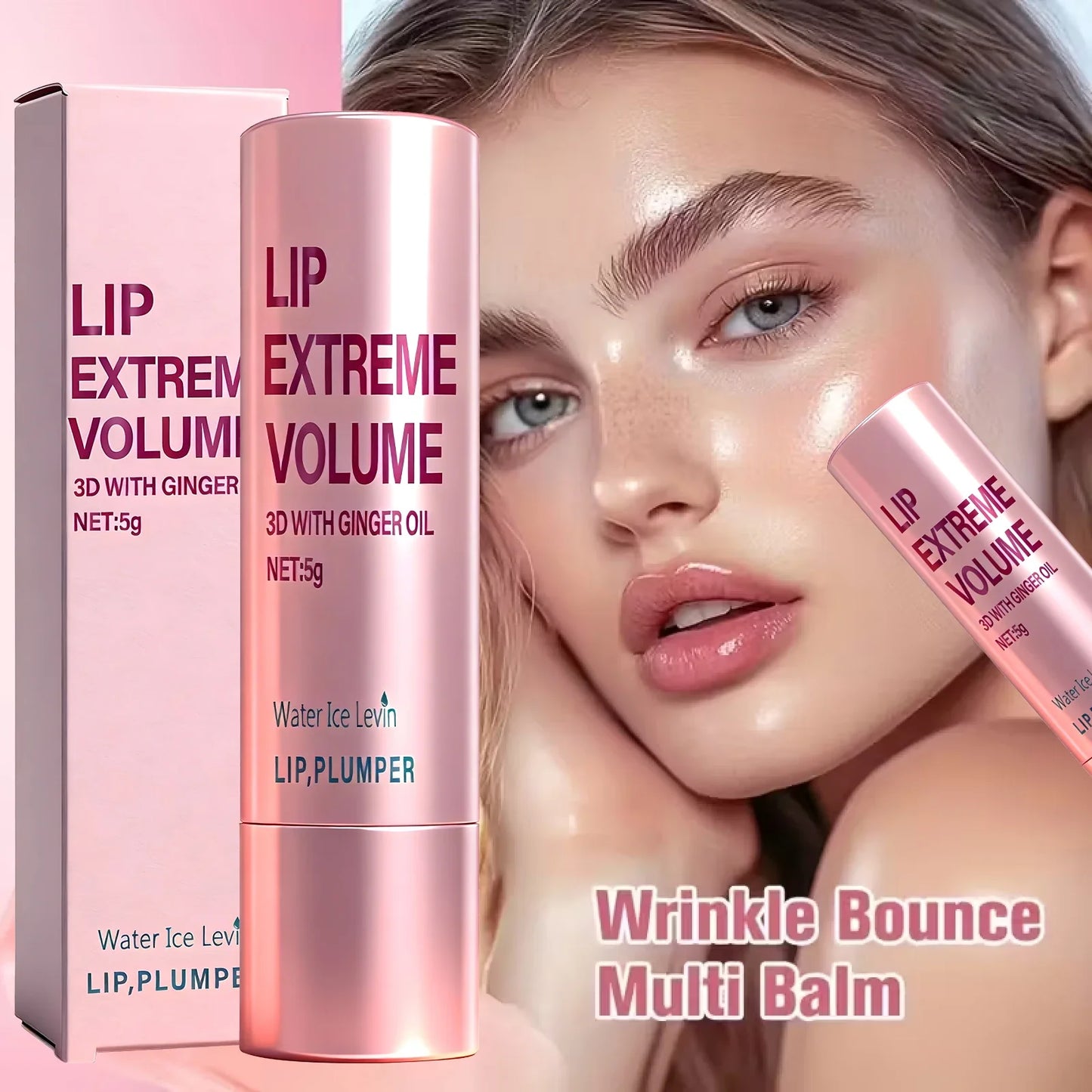 Plumping Lip Gloss Serum 5g with Ginger Oil – Moisturizing Non-Sticky Lip Care for Smooth, Soft & Voluminous Lips Enhancer