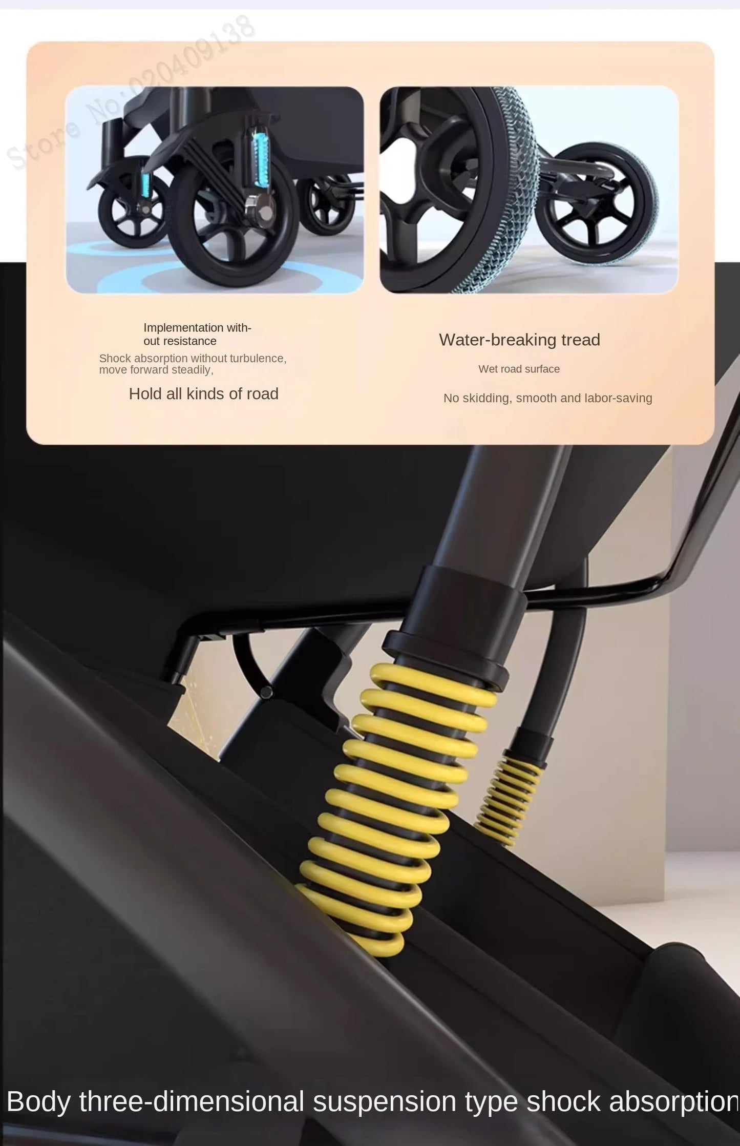 Lightweight Two-Way Baby Stroller — High Landscape, Spine Protection, 4-Wheel Newborn Push Trolley