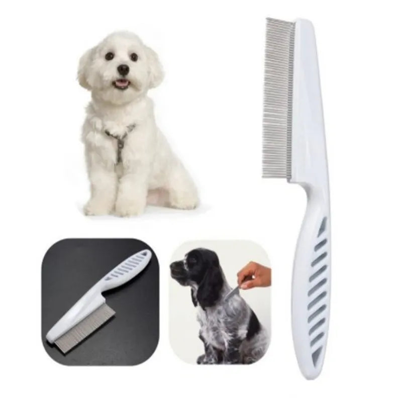 Stainless Steel Comfort Flea Hair Grooming Comb - Home Pet Animal Care Comb for Cat Dog - Protect Your Pet from Fleas