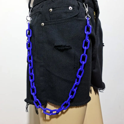 Punk Silver Waist Chain Belt – Hip-Hop Rock Metal Chain for Jeans & Pants Jewelry