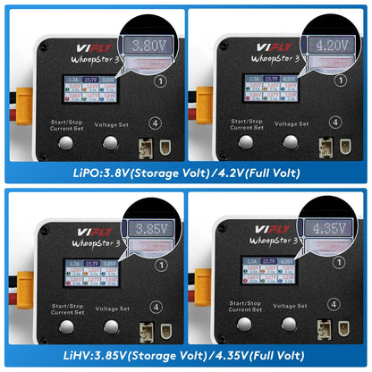 VIFLY WhoopStor 3 V3 6-Port 1S Lipo Battery Charger — Discharger & Storage for FPV TinyWhoop 4.2V/4.35V