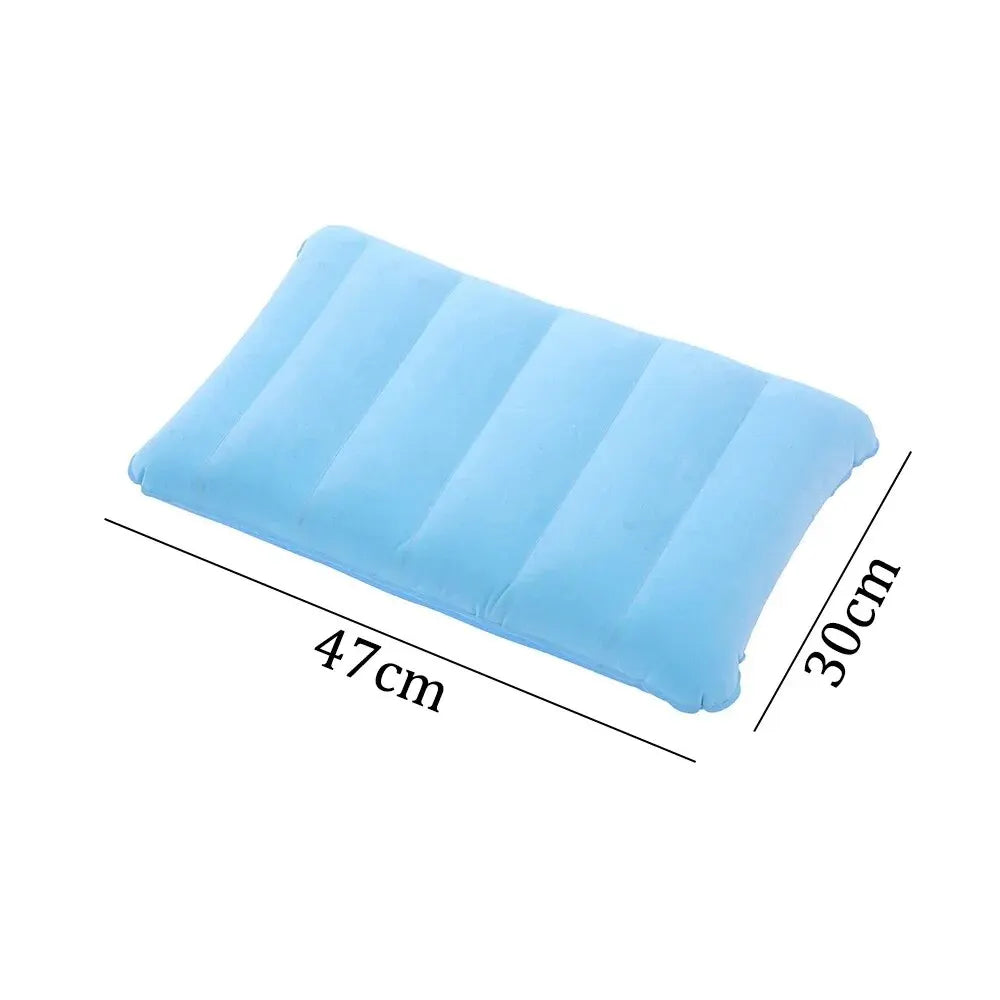 47x30cm Air Cushion Pillow - Folding Inflatable Travel Pillow, Outdoor Camping Sleep Cushion, Backrest Head Rest