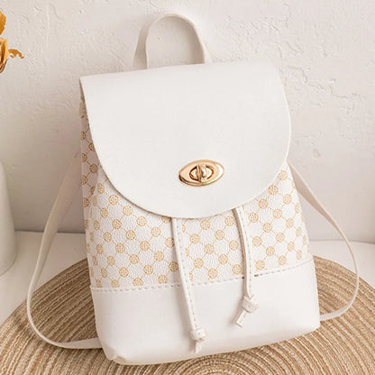 Women's Mini Travel Backpack - Cute PU Leather Purse and Shoulder Bag Combo