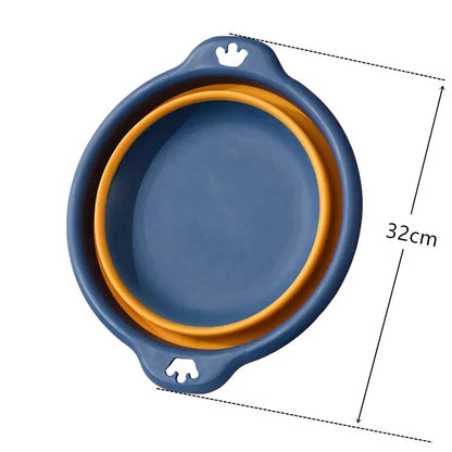 Portable Foldable Plastic Laundry Basin - Travel-Friendly, Safe, and Durable Wash Basin for Bathroom and Household Supplies
