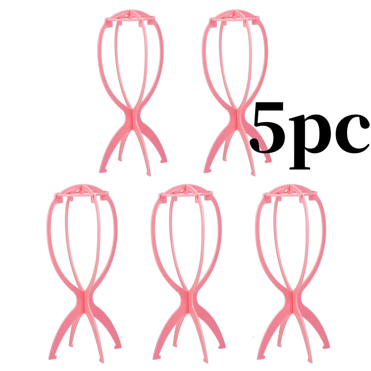 10Pcs Wig Stand Set - Portable Plastic Wig Cap Holder for Home, Salon & Travel Use