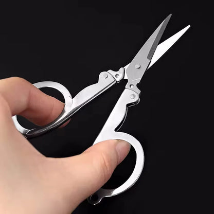 Folding Pocket Scissors – Multifunctional Stainless Steel Mini Scissors for Household, Thread Cutting & Nail Care