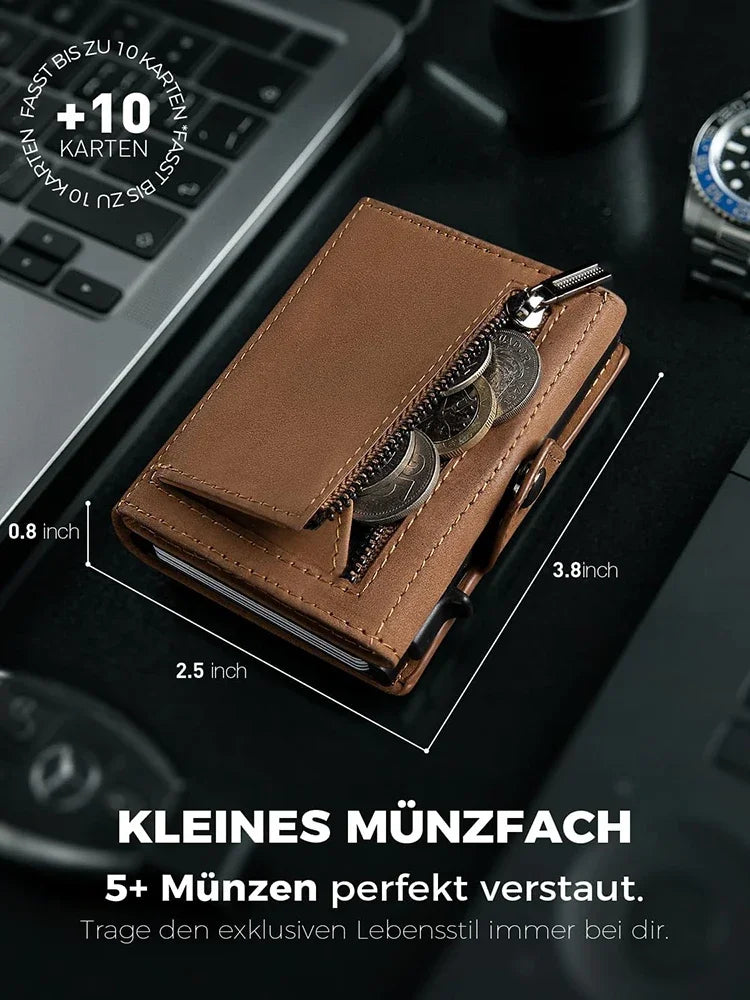 RFID Blocker Wallet for Men – Wallet with Coin Pocket & Airtag Holder