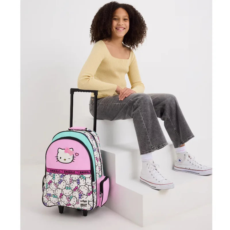Sanrio Hello Kitty Elementary School Backpack — Ultra-Lightweight Kids Backpack with Pen Box and Lunch Bag, Reduce Burden, Perfect Gift for Girls