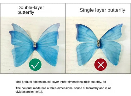 Butterfly Bouquet DIY – Handmade Artificial Flowers, Thoughtful Gift for Girlfriend, Birthday, Proposal & Wedding Decoration