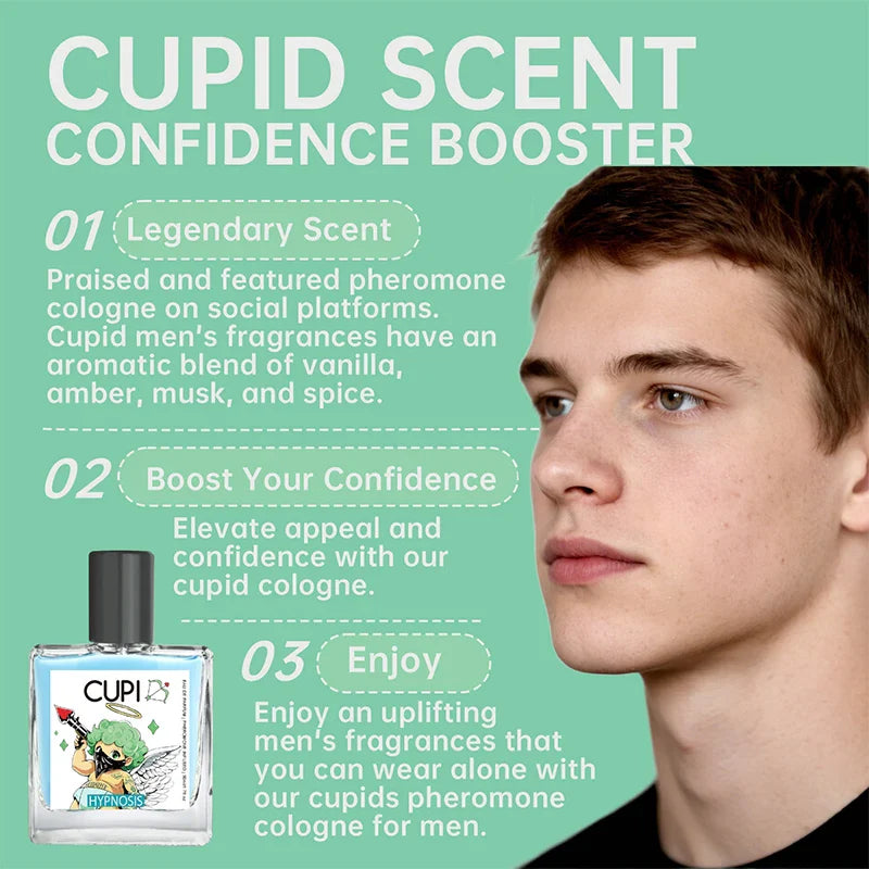 Cupid Hypnosis Pheromone Cologne for Men — Long-Lasting Body Mist, Attractive Fragrance for Dating & Flirting