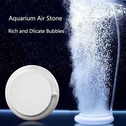 Air Stone Oxygen Aerator for Aquarium – Disc Bubble Diffuser, Mini Hydroponic Oxygen Plate, Nano Air Pump
