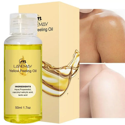 Yellow Peeling Oil – Skin Lightening & Melanin Treatment for Elbows, Knees, Hands, and Even Skin Tone