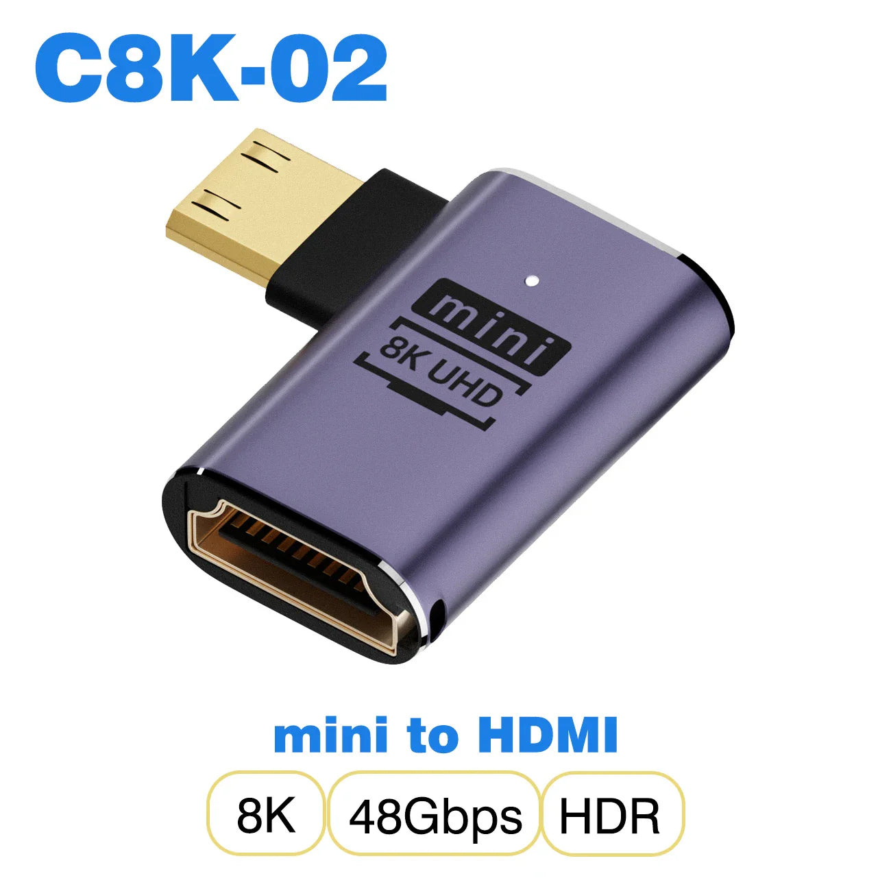 HDMI-Compatible Cable Adapter – Mini/Micro HDMI to HDMI 2.1 Converter, 48Gbps, 8K60Hz, 4K120Hz for PS4, PS5, Laptop, PC, Projector