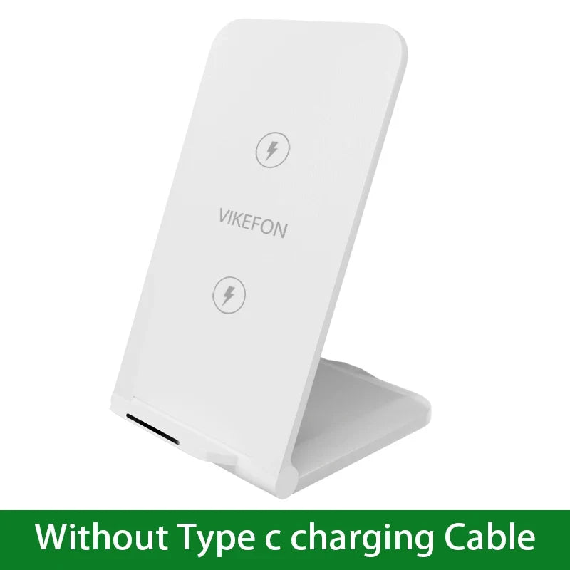 Fast Wireless Charging Stand - Compatible with iPhone 17/15/14/13/12/11 Pro & Samsung Galaxy Devices