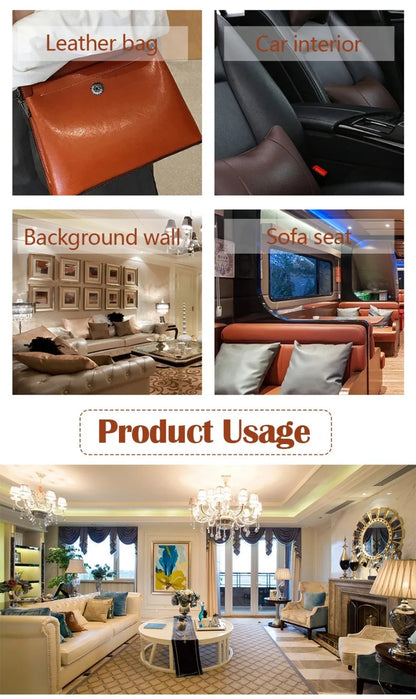 300x50cm Black Self-Adhesive Leather Upholstery Patch – Car Seat, Sofa & Chair Repair Sticker for Holes