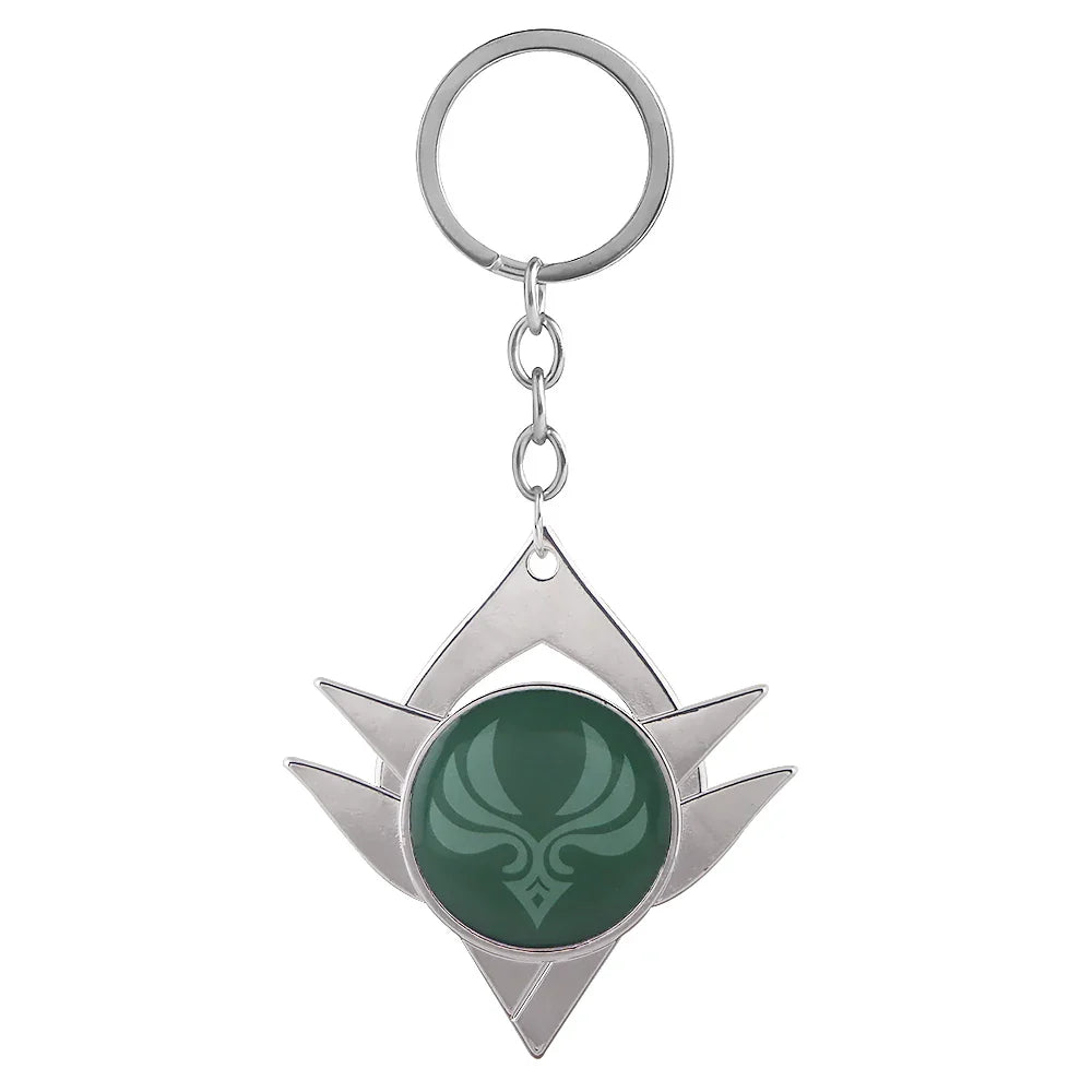 Genshin Impact Venti Eye Keychain 1:1 – Luminous Anime Cosplay Key Ring Backpack Pendant Gaming Accessories Gift