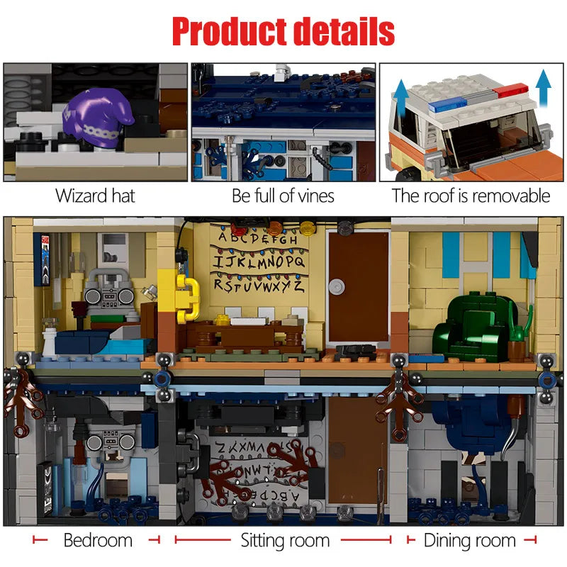 HOT TOY 2499Pcs Stranger Things The Upside Down Building Blocks – Compatible 75810 Model Kit for Kids & Adults