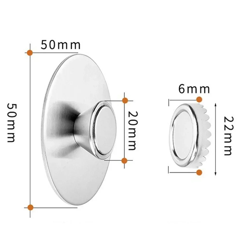Portable Magnetic Soap Holder – 2.2×0.6 cm Stainless Steel Wall-Mounted for Kitchen & Bathroom