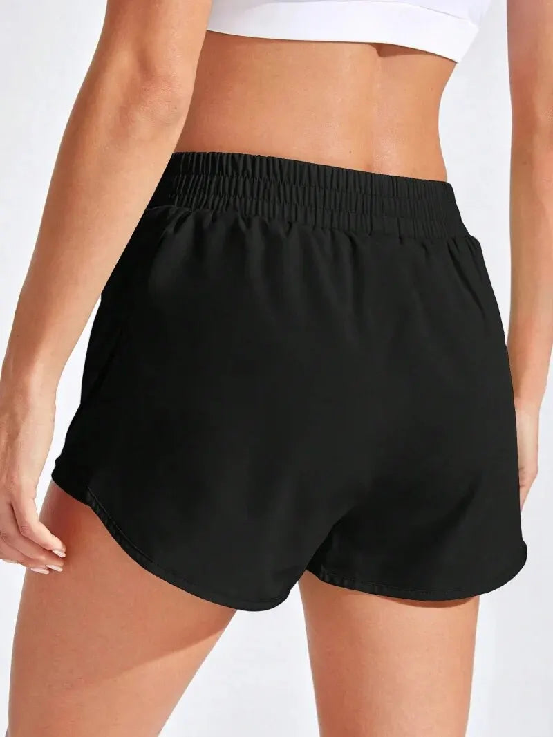 Women’s Yoga & Fitness Shorts – Elastic Running Workout Leggings for Gym, Sport & Activewear