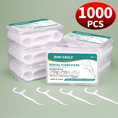 50/150/300/600/1000 PCS Dental Floss Sticks - Oral Care Tools for Effective Cleaning