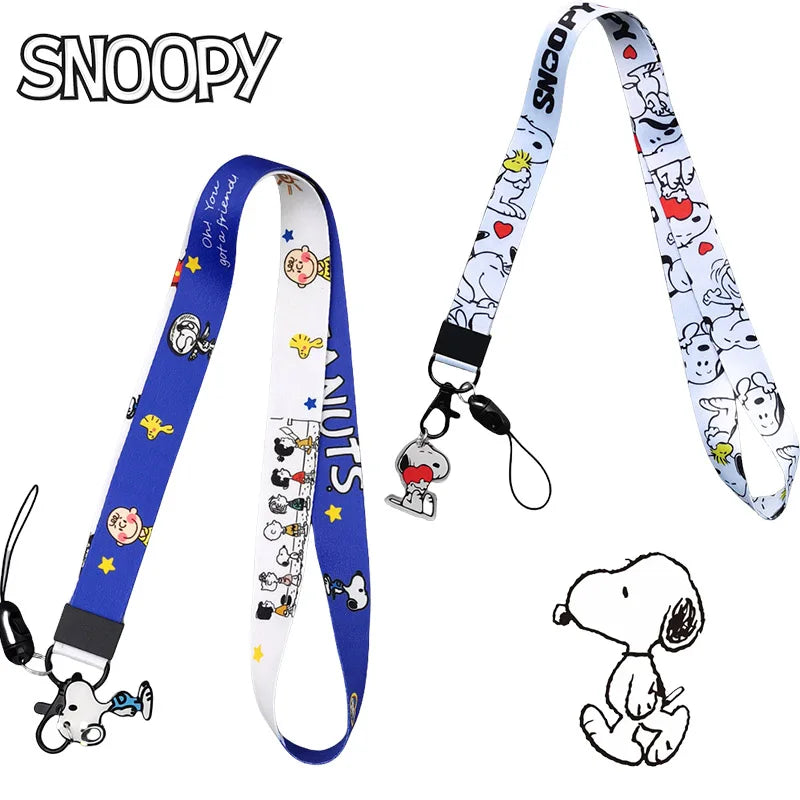 Snoopy Lanyard – Cute Cartoon Keychain & Phone Strap, ID & Credit Card Badge Holder, Pass Hang Rope Gift