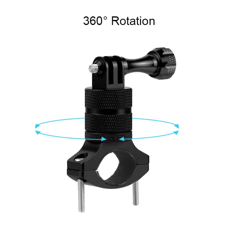 Selfie Stick Monopod Handlebar Mount – Compatible with Insta360 X4/X3/X2, GoPro 8-13 & DJI for Bicycle & Motorcycle