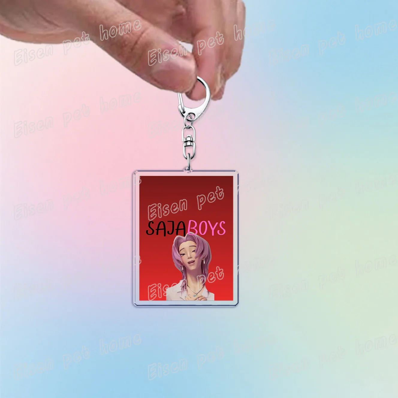 Kpop Demon Hunters Huntrix Saja Boys Keychain Bag Charm Rumi Zoey Jinu Ramen Keyring Fans Gift