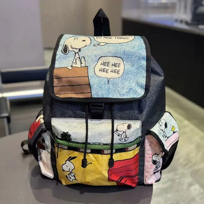 Snoopy Cartoon Backpack - Cute Large Capacity Lightweight Student Commuter Shoulder Bag