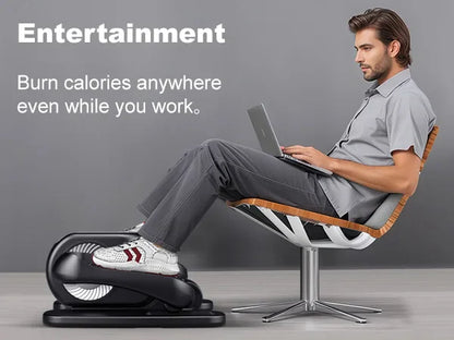 Under Desk Elliptical Machine – Leg Exerciser with Remote Control & 12 Speeds, Quiet Elliptical Trainer