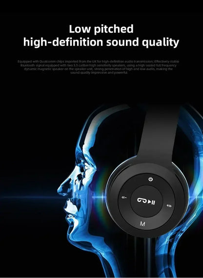 2025 New Stereo P47 Bluetooth Headset – Wireless 5.0 Sports Gaming Headset, Folding Design for iPhone & Xiaomi