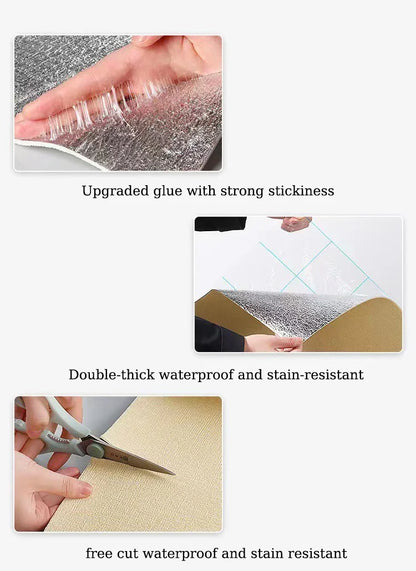 50cm x 10m Linen 3D Foam Self-Adhesive PVC Wallpaper - Solid Color, Thickened Waterproof Wall Stickers for Renovation