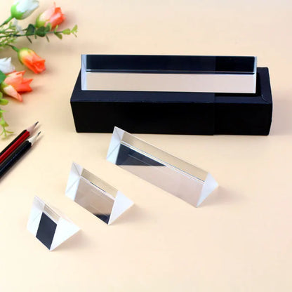 Triangular Prism Crystal – Rainbow Light Refraction Physics Experiment Toy for Kids & Photography