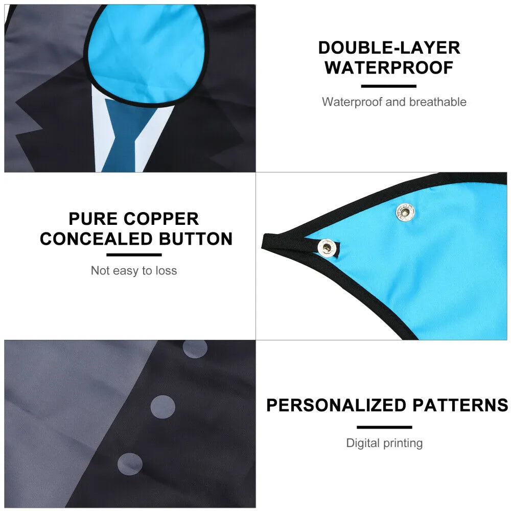 1Pcs Waterproof Adult Bib for Eating - Washable and Reusable Apron, Clothing Protector with Crumb Catcher for Elderly Men and Women