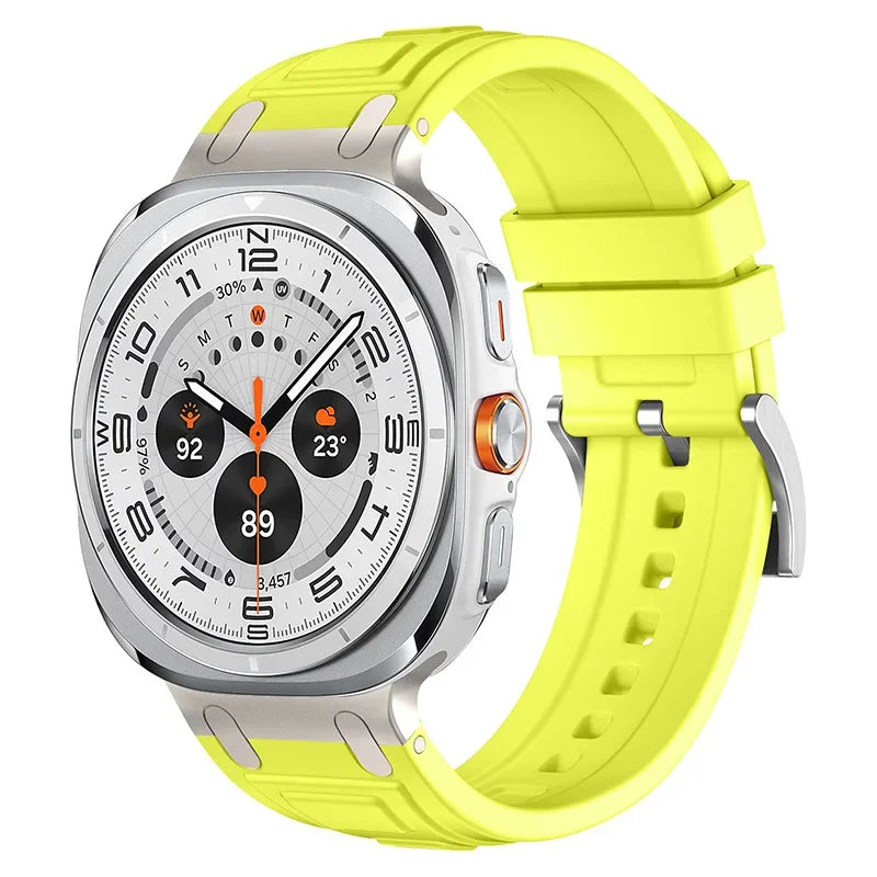 Soft Silicone Loop Strap for Samsung Galaxy Watch Ultra 47mm — Men’s Sports Band with No-Gap Curved End Bracelet