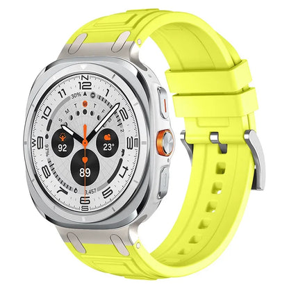 Soft Silicone Loop Strap for Samsung Galaxy Watch Ultra 47mm — Men’s Sports Band with No-Gap Curved End Bracelet