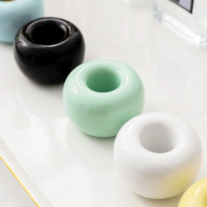 Creative Ceramic Pen Holder — Minimalist Desktop Organizer for Pens, Brushes & Office or Home Decor