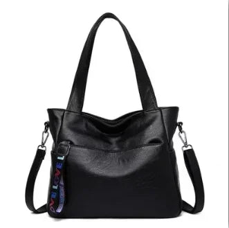 Luxury Women’s Leather Casual Tote Bag – High Quality Large Shoulder & Crossbody Handbag
