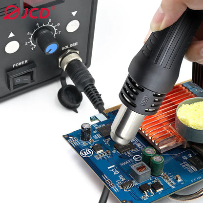 JCD Hot Air Gun 858D – 700W BGA Rework Solder Station, SMD SMT Welding Heat Gun, 220V/110V Repair Tool