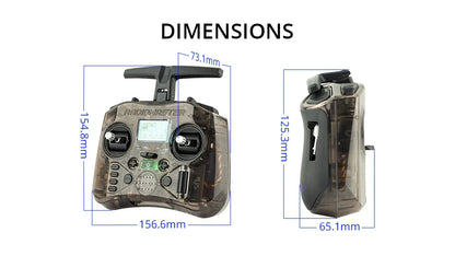 Radiomaster Pocket Hall Gimbal Portable RC Transmitter with Built-in LED Light & Foldable Antenna