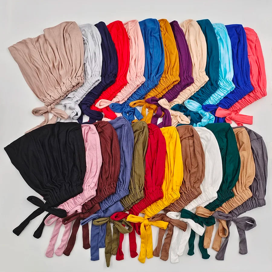 New Soft Modal Muslim Turban Hat - Inner Hijab Caps for Islamic Wear - Underscarf Bonnet for Female Headwrap - Turbante Mujer