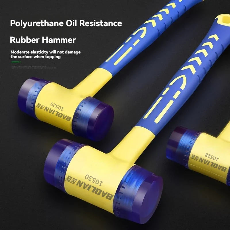 Double Head Installation Hammer — 25mm–45mm Detachable Rubber Mallet with Handle
