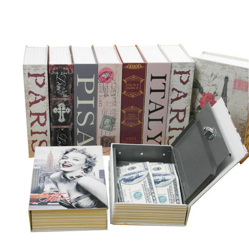 Security Dictionary Book Safe Box: Valuables Hidden Lock with Secret Code - Money Simulation Cash Safety Design